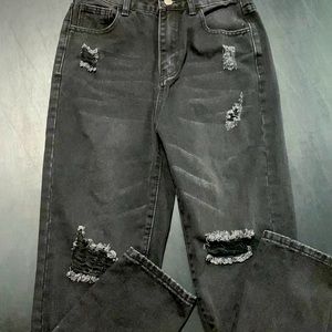 Shein Misses size S torn black jeans